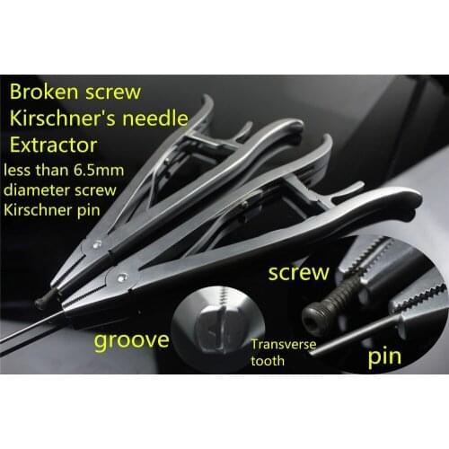 Medical Animal orthopedic instrument broken screw extractor Kirschners needle Intramedullary pin extract pliers extact Pullout