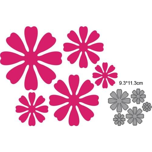 Metal Spring Flower Cutting Dies, Spring Symmetry Pattern Floral Die Cuts for Card Making Stencil Embossing Tool Scrapbooking