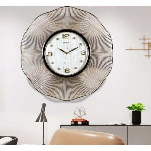 Iron Art Personality Wall Clock Modern Minimalist Living Room Nordic Style Mute Clocks Luxury Creative Klok Home Decor EB5WC