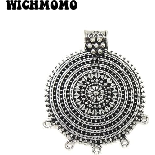 2019 New Fashion 61*50mm 1pieces/bag Zinc Alloy Rounds Big Connectors Linker Charms Diy Necklace Bracelets Jewelry Accessories