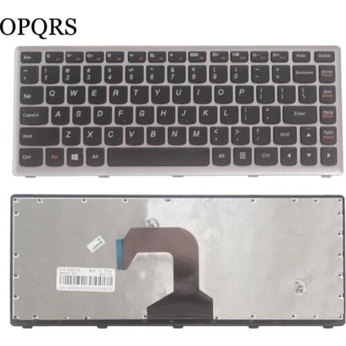 NEW For Lenovo Ideapad S300 S400 S405 S400T S400u M30-70 25208654 25208594 laptop US keyboard Silver frame