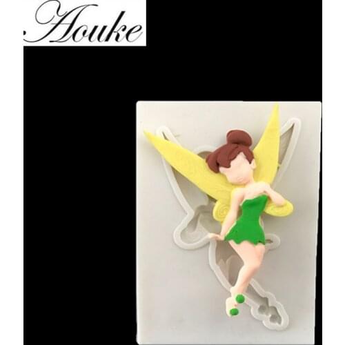 New arrival Flower Fairy Shape silicone mold fondant cake decoration baking mold D036