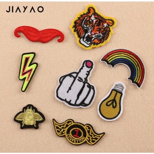 Cartoon letter clothing patch DIY handmade accessories tiger rainbow sewing iron clothing accessories patch
