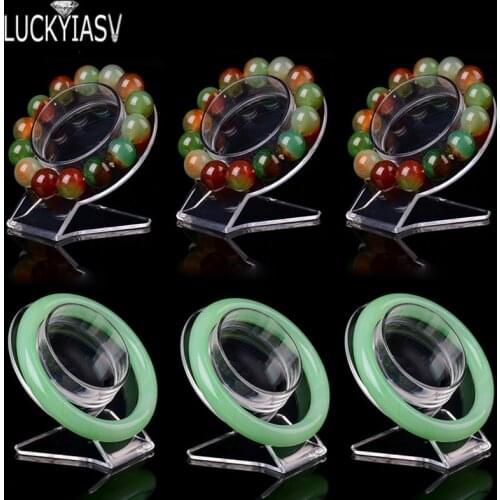 Wholesale 10Pcs Clear Jewelry Bracelet Display Holder Bangle Organizer Rack Acrylic Bracelet Display Collar Stand Holder