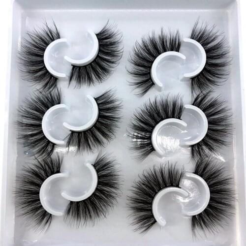 HBZGTLAD 2/4/6 Pairs 3D Soft Mink False Eyelashes Handmade Wispy Fluffy Long Lashes Natural Eye Extension Makeup Kit Cilios