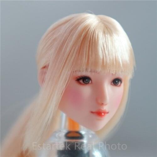 Estartek Customized SY13 1/6 Obitsu Asian Beauty Girl Head Sculpt Set for Phicen OB Uniquedoll Action Figure DIY