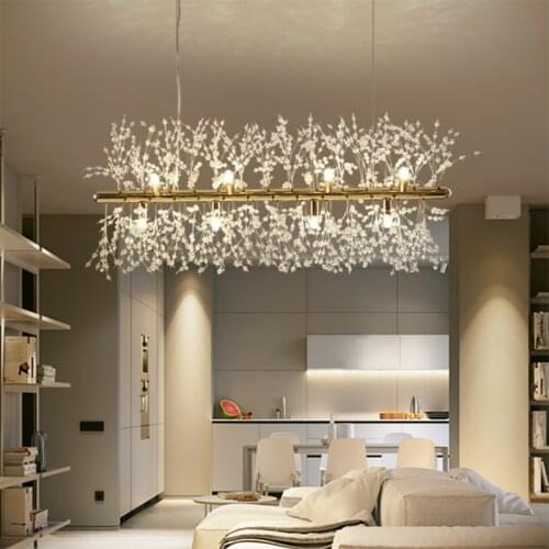 Modern Nord Chandelier Light Creative Personality Crystal Lustres Hanging Pendant Lamp Luxury Living Room Lighting Fixture