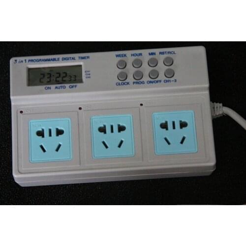 1PCS 3680W Timer for Aquarium Wave Maker Lights Programmable 220V/16A plug base