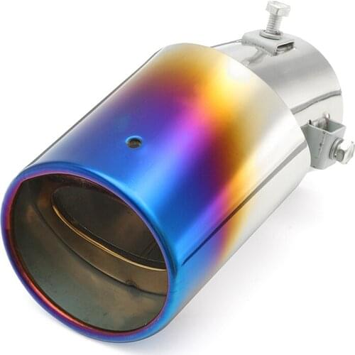 Universal Car Exhaust Pipe Tip Exhaust Muffler Tip Stainless Steel Blue Exhaust Pipe Muffler Tip Pipe Universal Auto SUV