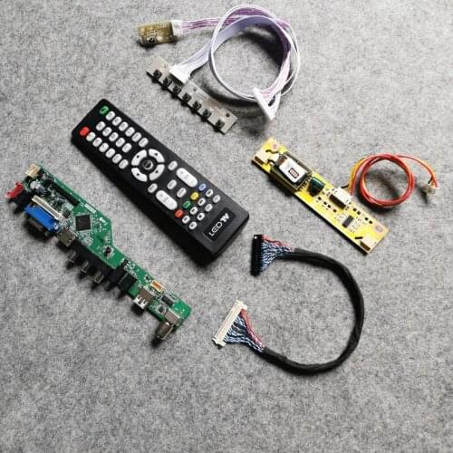 VGA+AV+USB 2CCFL For HSD190MEN4/HT170E02/QD17EL07 LCD display universal control board screen LVDS 30-Pin DIY kit 1280*1024