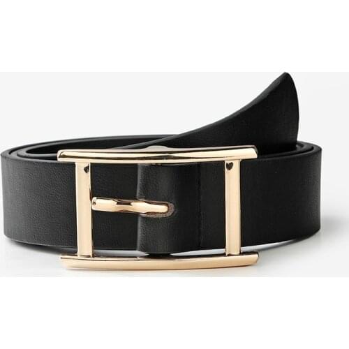 Fashion wild metal alloy buckle belt for women PU leather waistband for jeans trouser ladies dress decoration clothes Accessory