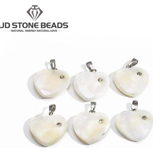 10pcs Natural White Seashells Heart Connector Charms Pendants 4x20mm Handmade Jewelry Making Necklaces Accessories Wholesale