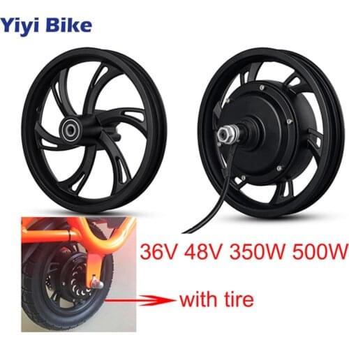 12inch Electric Bike 36V 48V 350W 500W Wheel Hub Motor Front Rear Motor Wheel For Scooter High Speed Adult Electric Scooter Tax