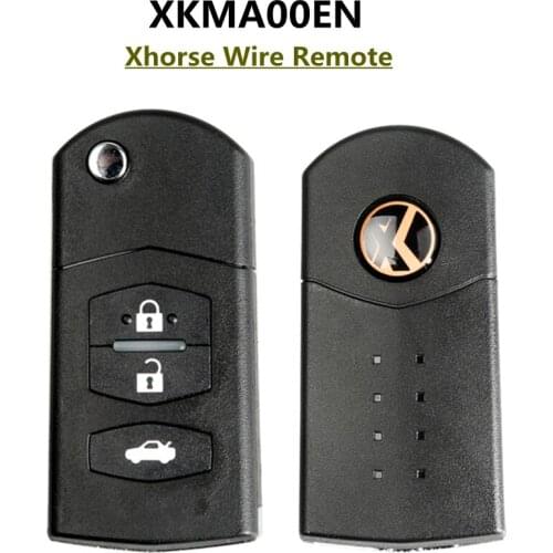 5 pcs Xhorse XKMA00EN Wire Universal Remote Key 3 Buttons English Version for VVDI Key Tool Fit Several Cars