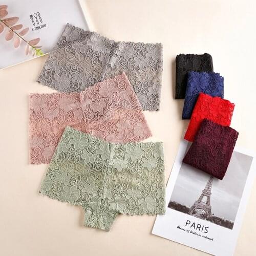 7 Pcs Sexy Underwear For Women Panties Sexy Lace Boyshorts With 100% Cotton Crotch New Panties Women Free Shipping 2021 BANNIROU