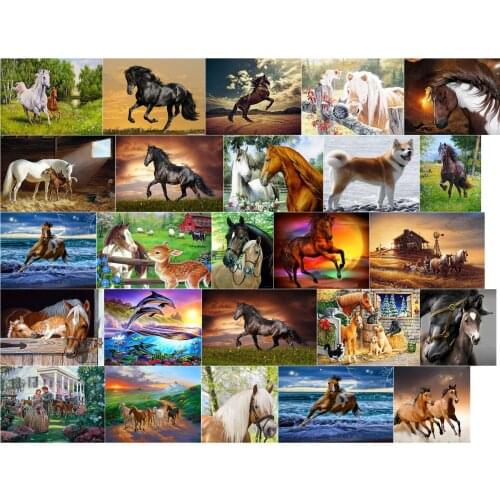 A31081 Horse Dog Farm cross stitch kit people 18ct 14ct UNprinting11ct count canvas stitches embroidery DIY handmade needlework