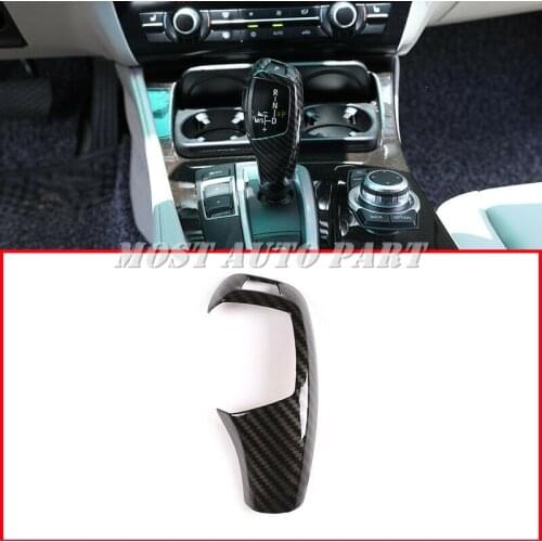 ABS Carbon Fiber Look Interior Gear Shift Knob Head Cover For BMW 5 Series F10 1 Series F20 X4 F26 3 Series F30 F31 F34 LHD