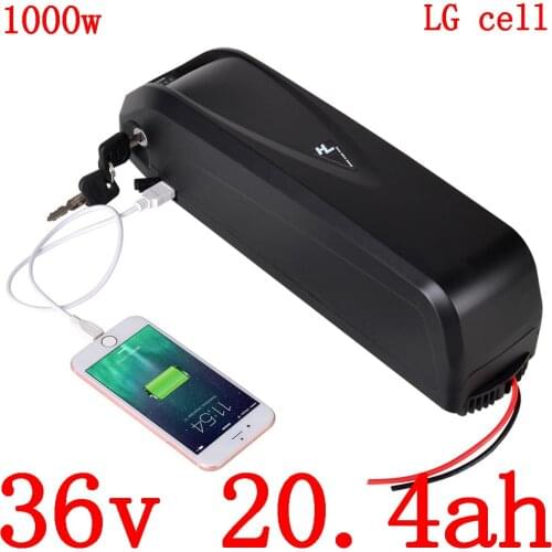 36V 48V 500W 750W1000W electric bike battery 36V 48V Lithium battery 13AH 15AH 17AH 20AH use LG cell for 36V 48V ebike motor