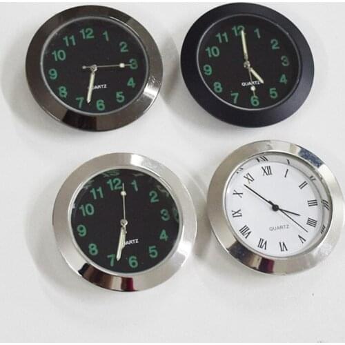 Car Dashboard Clock Mini Quartz Analog Car Dashboard Time Clock Watch for Car Interior Decoration Luminous Dial Ornament