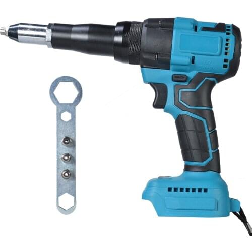 Cordless Electric Rivet Gun Rivet Nut Gun Drill Insert Nut Pull Riveting Tool 2.4-4.8mm With LED Light For Makita 18V Battery