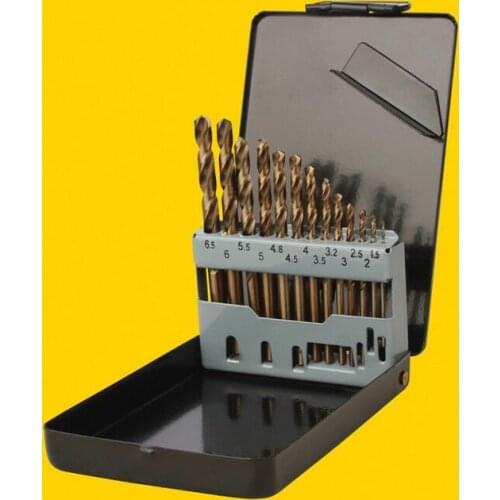 BESTIR taiwan made excellent HSS straight shank M35 cobalt high speed steel twist drill set for stainless steel NO.93451