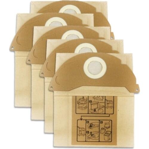 5Pcs/Set Vacuum Cleaner Paper Garbage Dust Bags for KARCHER WD2250 A2004 A2054 MV2 Vacuum Cleaner Machine Accessory