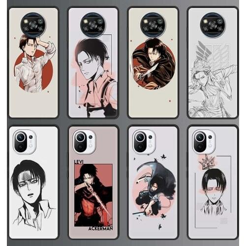 Phone Case For Xiaomi Poco X3 NFC F3 11 Mi 10T Pro 9T Note 10 Lite 5G Silicone Coque Back Cover Levi Ackerman Attack on Titan