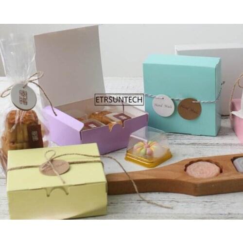 Pure Color Printed Baking Candy Boxes Cookies Mooncake Cake Packaging Boxes Wedding Gift Box for Guest