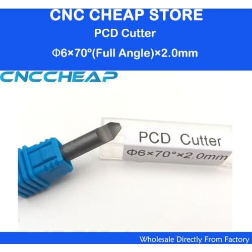 D6mm*A70*2.0 stone engraving bits PCD Diamond Marble CNC engraving tools