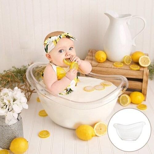 Baby Photography Props Plastic Transparent Mini Bathtub Accessories Infant Studio Shooting Photo Props