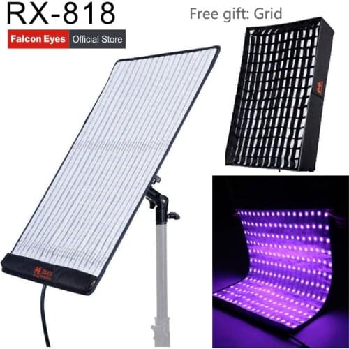 FalconEyes 100W RGB Photography LED Video Fotografia Light Support APP Remote Control Portable Continuous Lighting Lamp RX-818