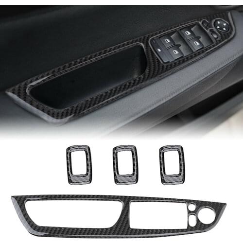 Carbon Fiber Door Window Button Frame Cover Trim For BMW X5 E70 X6 E71 2008-13