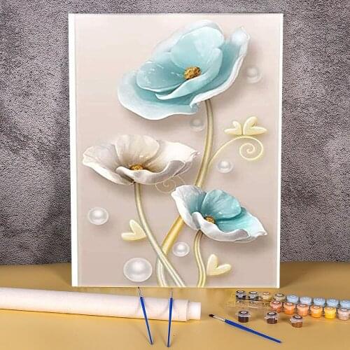 Region Zen Coloring By Numbers Painting Package Acrylic Paints 50*70 Canvas Pictures Loft Wall Picture Adults Drawing