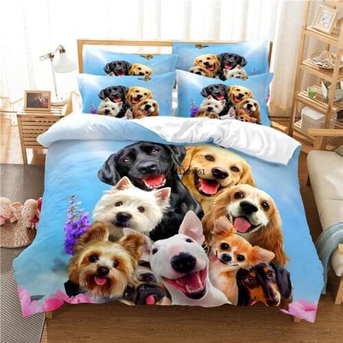 Surfer Dog Bedding Set Duvet Cover Set 3d Bedding Happy Dog Digital Printing Bed Linen Queen Size Bedding Set Fashion Design