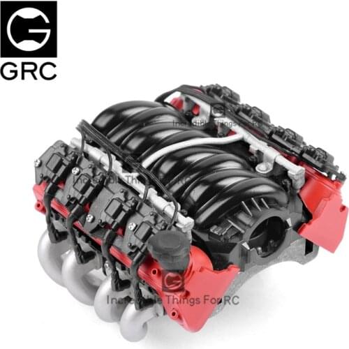 GRC RC Car LS7 V8 Simulate Engine Motor Cooling Fans Radiator Kit for 1/10 RC Crawler TRAXXAS TRX4 TRX6 AXIAL SCX10 90046 VS4