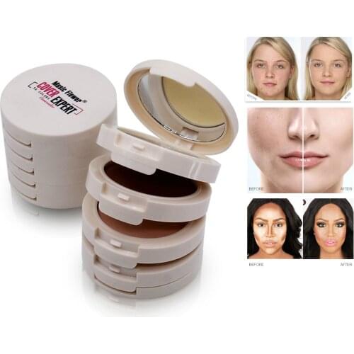 5 in 1 Concealer Contouring Makeup Palette Foundation Base Face Corrector Bronzer Contour Compact Powder
