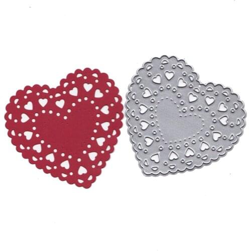 Heart Shape Metal Cutting Dies Stencil Scrapbooking DIY Album Stamp Paper Card Embossing Decor Craft New Dies for 2020