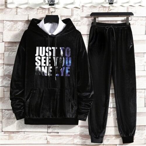 Fashion Womens Set Spring Autumn Elastic Waist Trousers+Pullover Hooded Sweatshirt Set Famale Casual Janpan Women Clothing Set