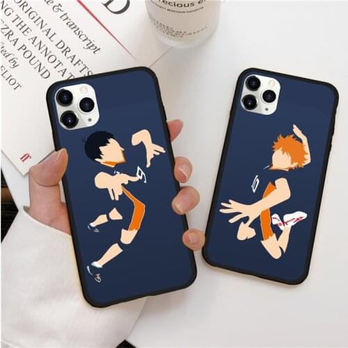 Jamular Soft TPU Haikyuu Phone Case for iPhone 12 Mini 11 Pro X XS XR Max 6 6S 7 8 Plus SE2020 Cute Boy Back Cover Fundas Coque