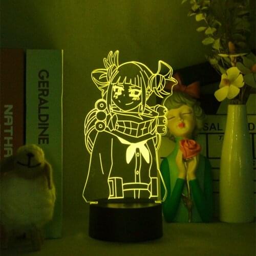 Game 3D Nightlight Table Lamp Anime My Hero Academia Lamparas Boy Girl Cool Kids Bedroom Decor Manga Cute Cartoon Gift