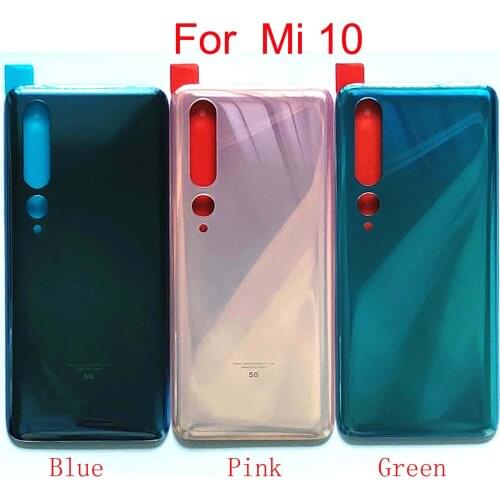 Original Battery Cover for xiaomi 10 mi10 Back housing cover with double side Adhesive