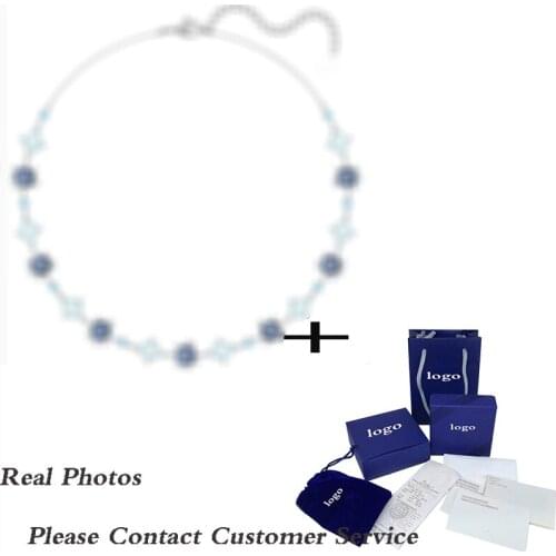 SWA 2020 New Temperament Exquisite Ocean Blue Olive Necklace For Girlfriend And Mothers Birthday Romantic Fashion Gift