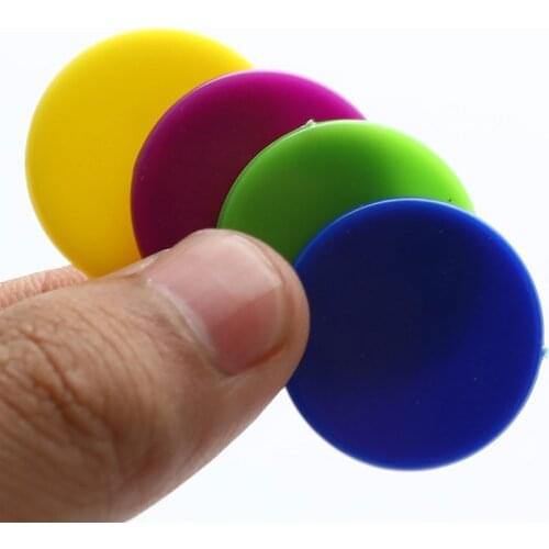 25Pcs /Set Plastic Coins 2.5cm Blank Point Coin Reward Coins No Face Value Chip Coin Token Exchange Coins 4 Color Option