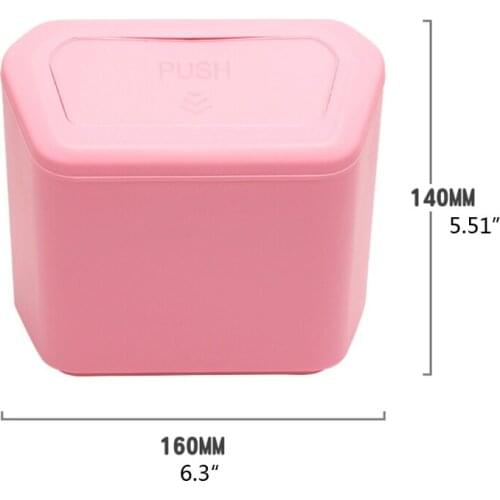 Hanging Car Trash Can Vehicle Garbage Dust Case Storage Box Square Pressing Type Trash Can Litter Garbage Bag Auto Interior QW