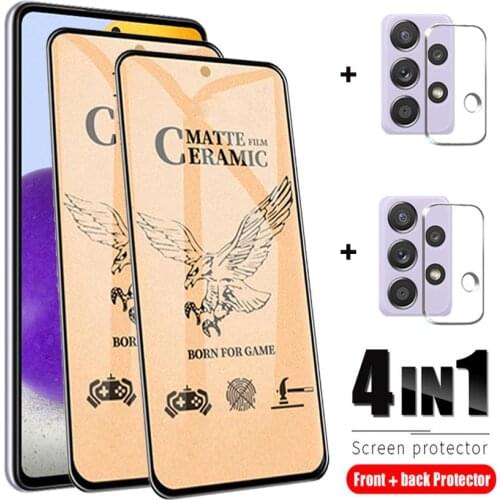 Matte Frosted Glass Samsung A72 Screen Protector galaxy a51 5g 4g Lens Protective Film For Samsung a52 a72 a51 a71 Ceramic Glass