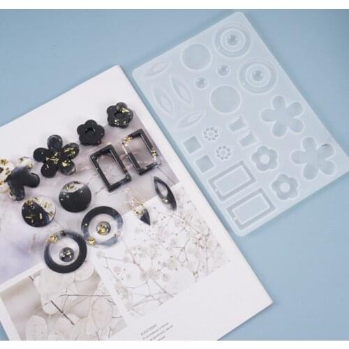 DIY Earrings Pendants Casting Silicone Mould Crafts Jewelry Making Tools Crystal Epoxy Resin Mold T84A