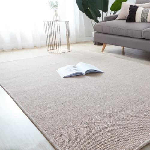 Wool Carpet Living Room Bedroom Nordic Full-Piece Solid Color Japanese Table Carpet Room Bedside Large Area Customization