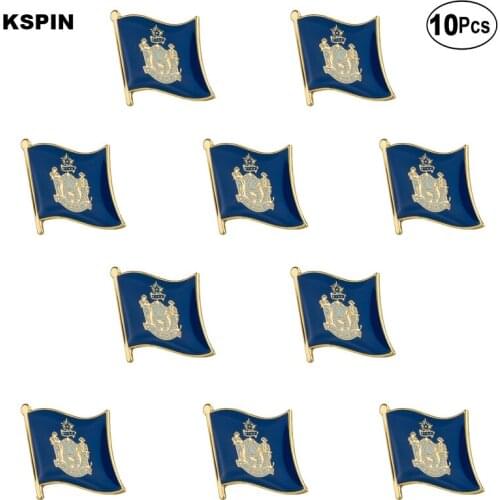U.S.A Maine Lapel Pin Flag badge Brooch Pins Badges 10Pcs a Lot
