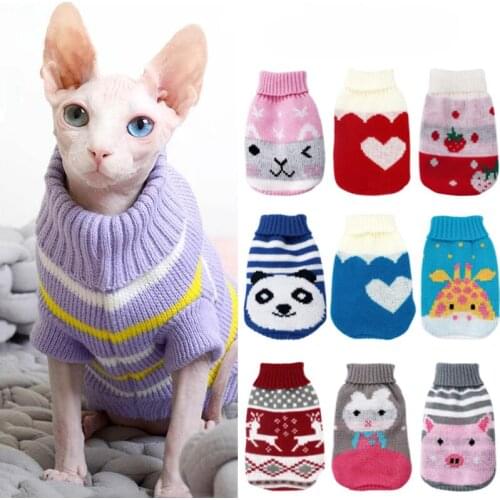 Warm Dog Clothes for Small Dog Coats Jacket Winter Clothes for Dogs Cats Clothing Chihuahua Cartoon Pet Sweater Costume