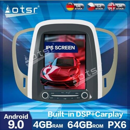 Aotsr Vertical screen Tesla Style PX6 Android 9.0 RAM 4GB CARPLAY Car Radio Play For Buick Lacrosse 2009-2012 Car GPS Navigation